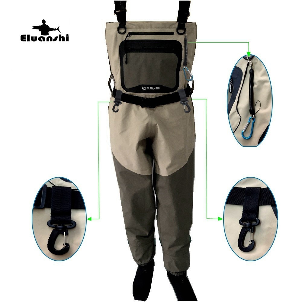 ELUANSHI  portable chest fishing overalls pants br..